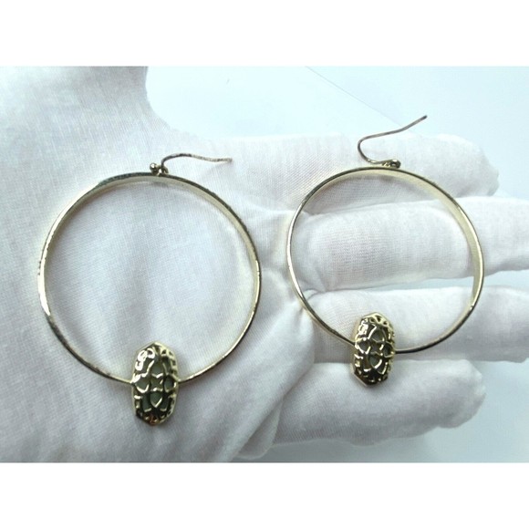 Kendra Scott Elora Gold Multi Drusy Hoop Earrings, Authentic - Picture 9 of 16